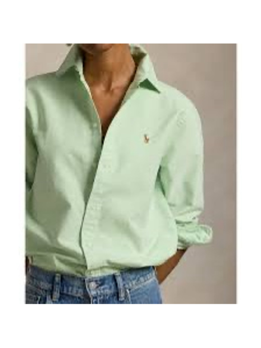 Ralph Lauren Sport The Iconic Slim Fit Oxford Shirt 3/4 Sleeve Size 14 Preppy